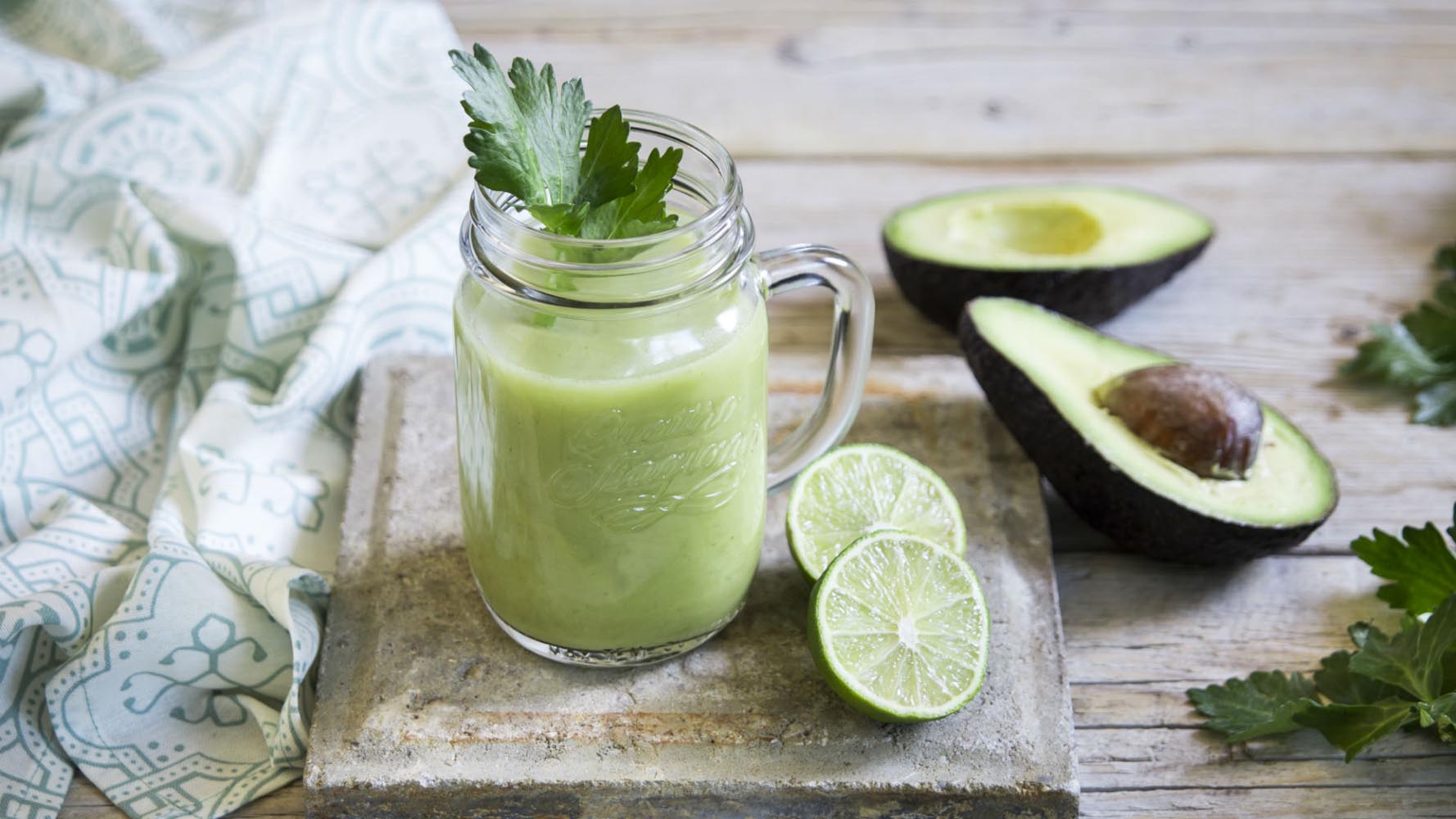 Avocado, celery and lime juice